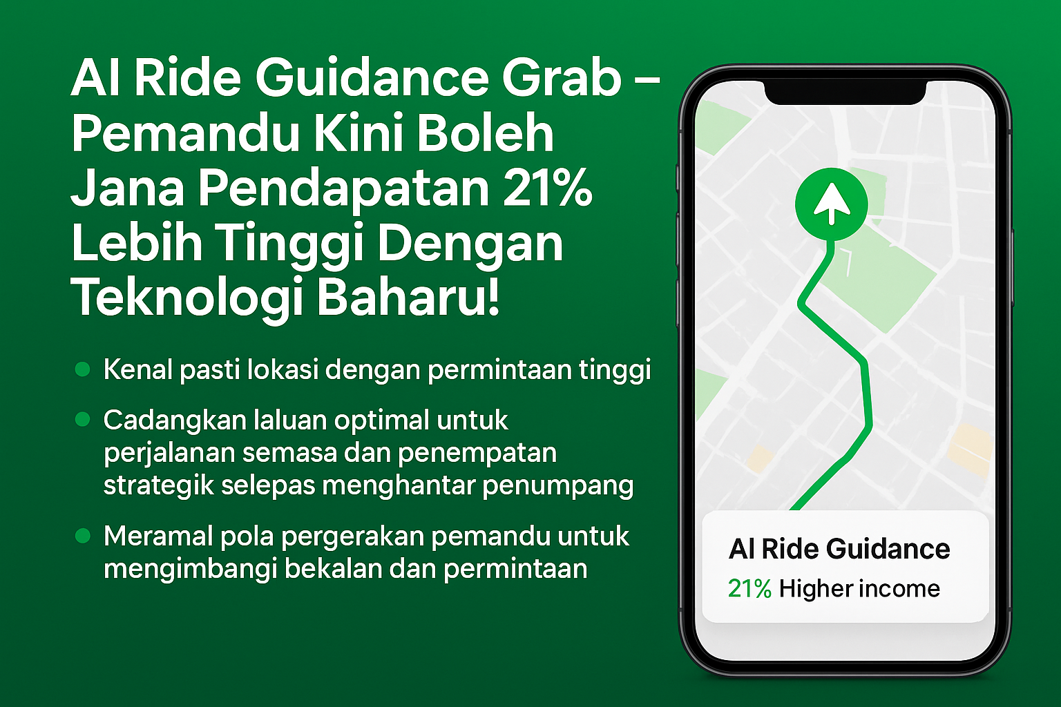 AI Ride Guidance Grab – Pemandu Kini Boleh Jana Pendapatan 21% Lebih Tinggi Dengan Teknologi Baharu!