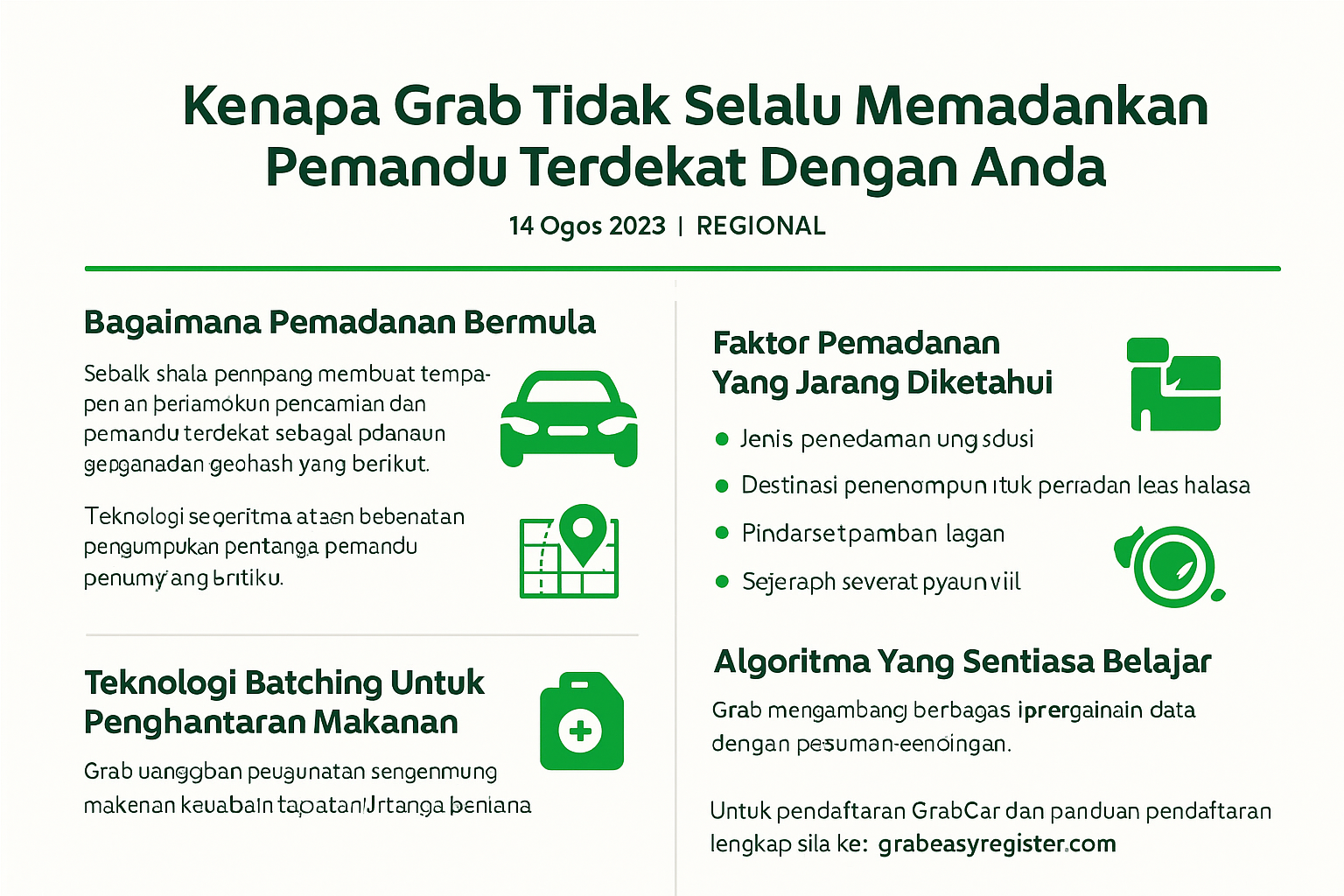 Kenapa Grab Tidak Selalu Memadankan Pemandu Terdekat Dengan Anda